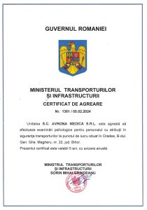 Certificat psihologic